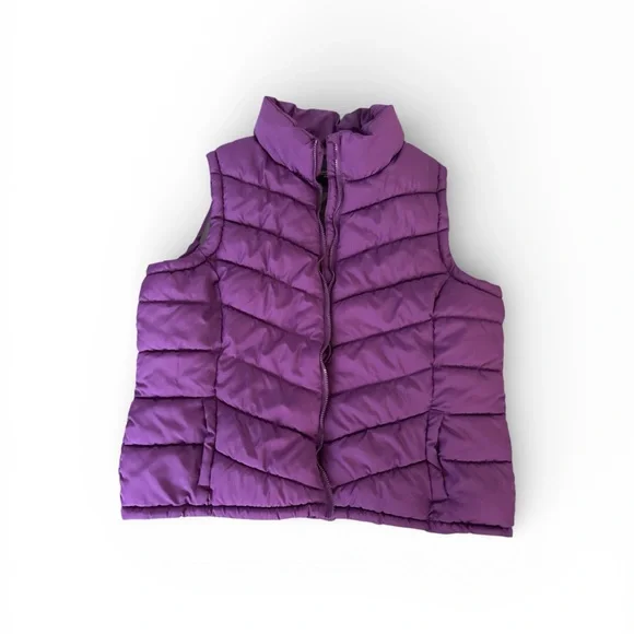Women’s Purple Puffer Vest - Picture 1 of 7